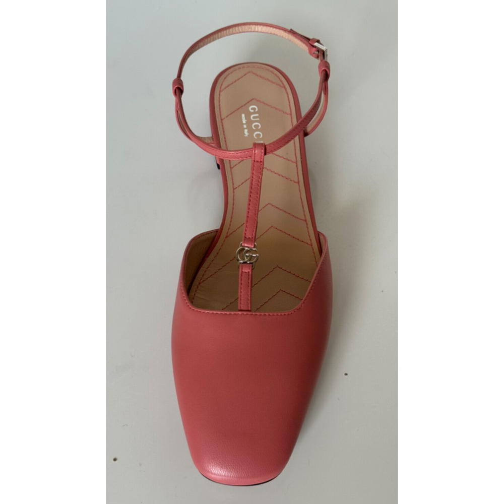 Gucci Women's GG Pink Ballet Flat Leather Sandals 9.5 US (39.5 Eu) IT 754136 NIB - Picture 11 of 13